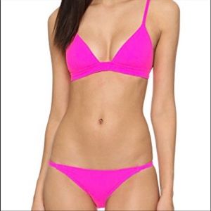 Hot pink SOLID&STRIPED brand bikini 👙 💕